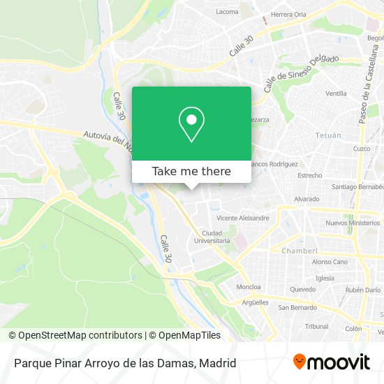 mapa Parque Pinar Arroyo de las Damas