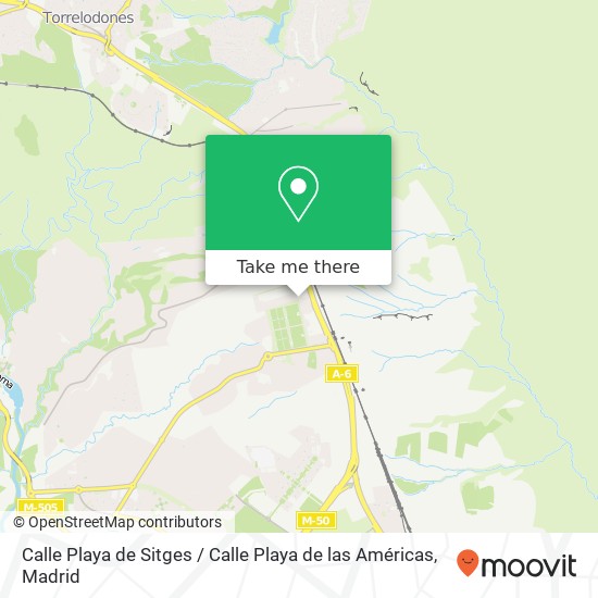 mapa Calle Playa de Sitges / Calle Playa de las Américas