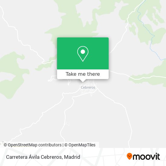 Carretera Ávila Cebreros map