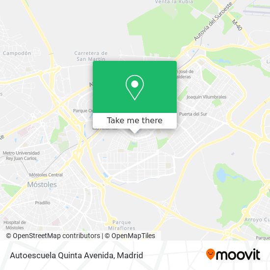 mapa Autoescuela Quinta Avenida