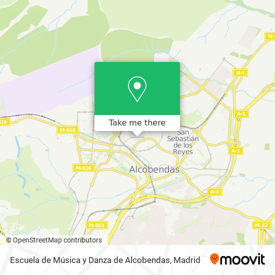 Escuela de Música y Danza de Alcobendas map