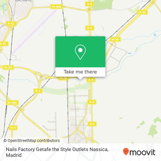 Nails Factory Getafe the Style Outlets Nassica map