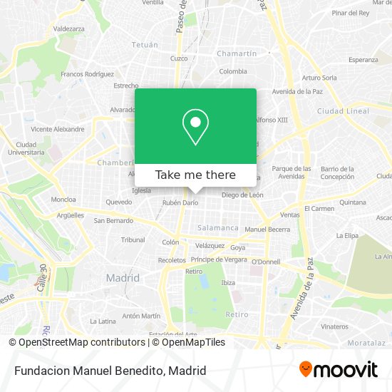 Fundacion Manuel Benedito map