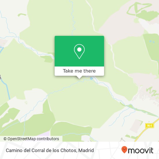 Camino del Corral de los Chotos map