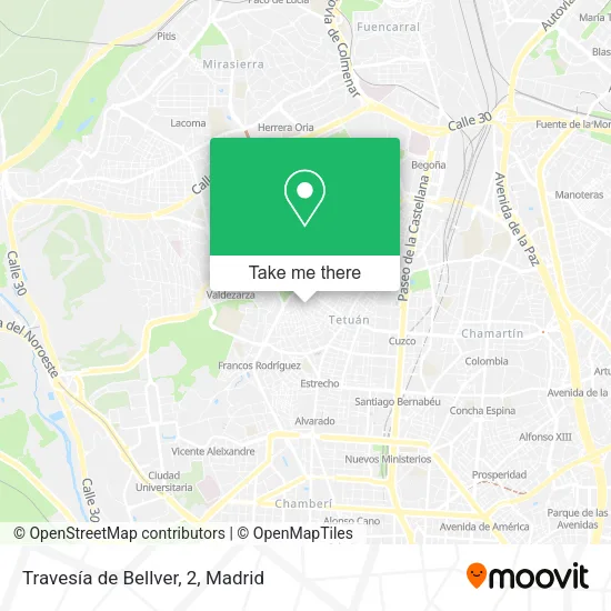 Travesía de Bellver, 2 map