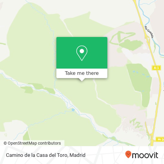 mapa Camino de la Casa del Toro