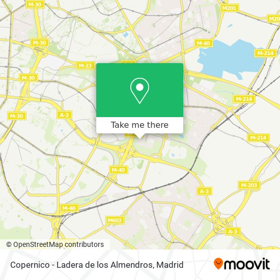 Copernico - Ladera de los Almendros map