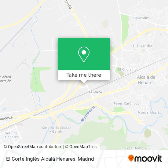 mapa El Corte Inglés Alcalá Henares