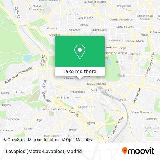 mapa Lavapies (Metro-Lavapiés)