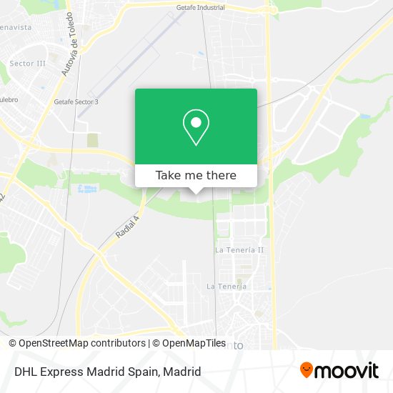 mapa DHL Express Madrid Spain