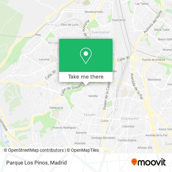 mapa Parque Los Pinos