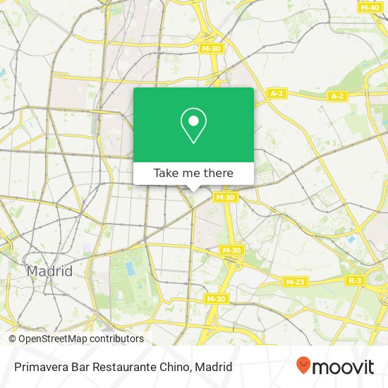 Primavera Bar Restaurante Chino map