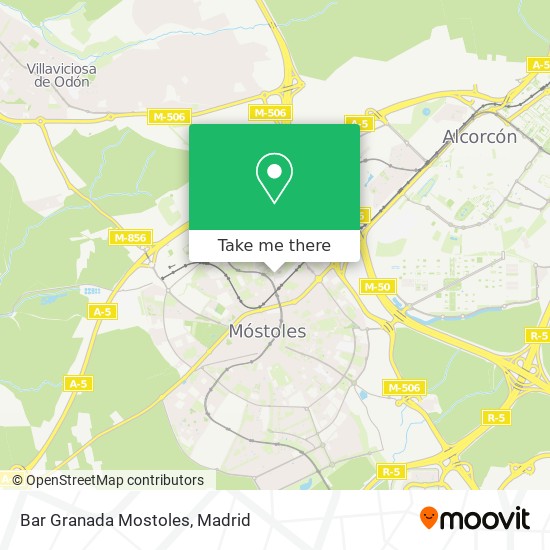 Bar Granada Mostoles map