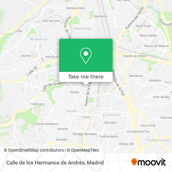 Calle de los Hermanos de Andrés map