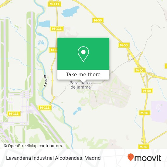 mapa Lavanderia Industrial Alcobendas