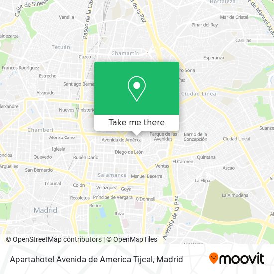 Apartahotel Avenida de America Tijcal map