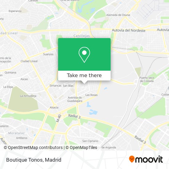 Boutique Tonos map
