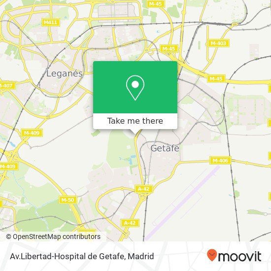 Av.Libertad-Hospital de Getafe map