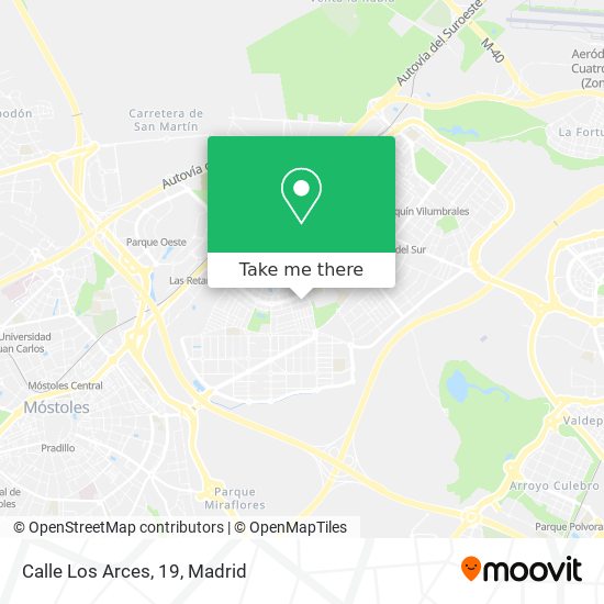 mapa Calle Los Arces, 19