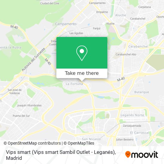 Vips smart (Vips smart Sambil Outlet - Leganés) map