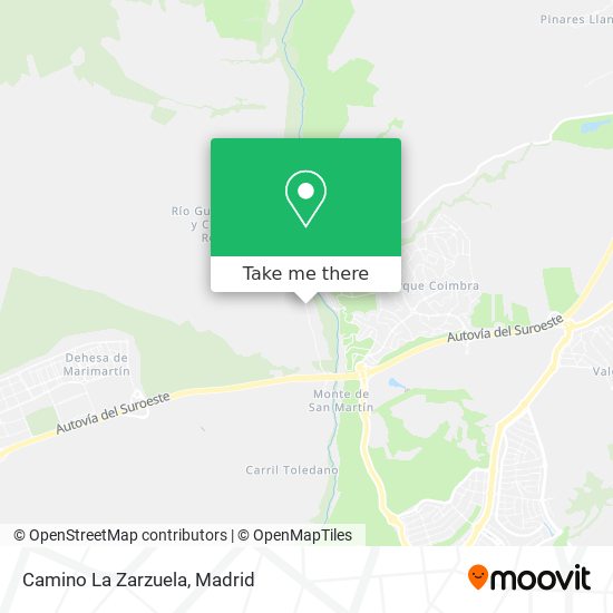 mapa Camino La Zarzuela