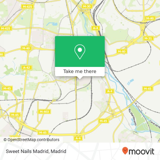 mapa Sweet Nails Madrid