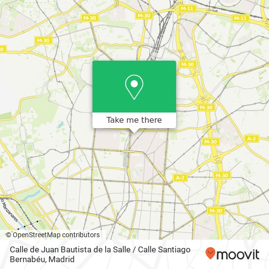 Calle de Juan Bautista de la Salle / Calle Santiago Bernabéu map