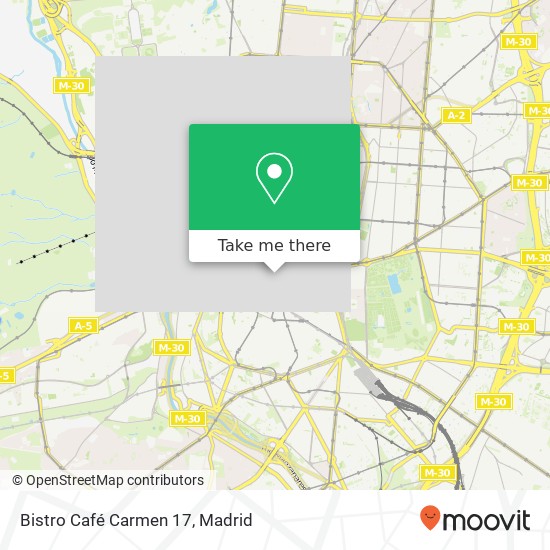 mapa Bistro Café Carmen 17