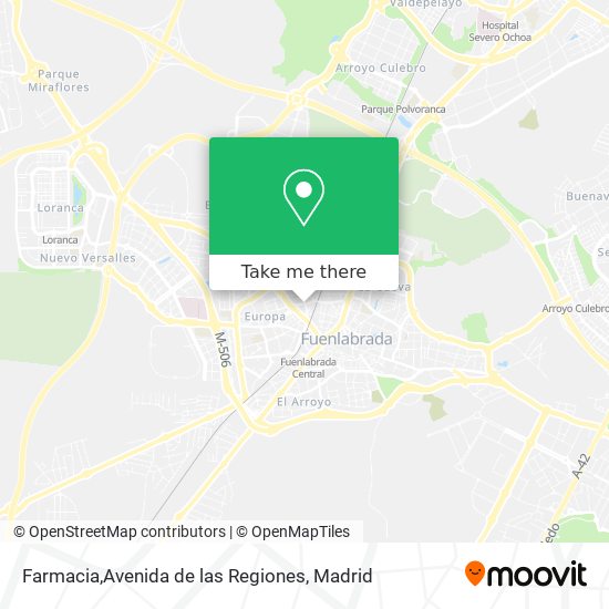 mapa Farmacia,Avenida de las Regiones