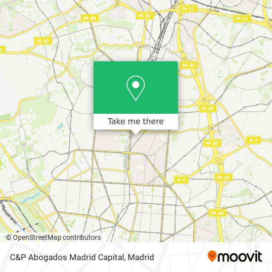mapa C&P Abogados Madrid Capital