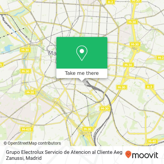 Grupo Electrolux Servicio de Atencion al Cliente Aeg Zanussi map
