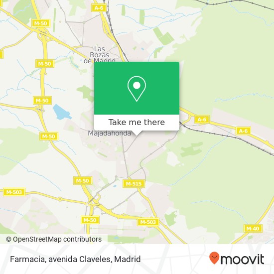 Farmacia, avenida Claveles map