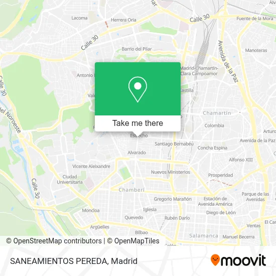 SANEAMIENTOS PEREDA map
