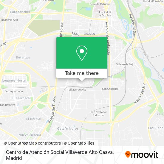 Centro de Atención Social Villaverde Alto Casva map