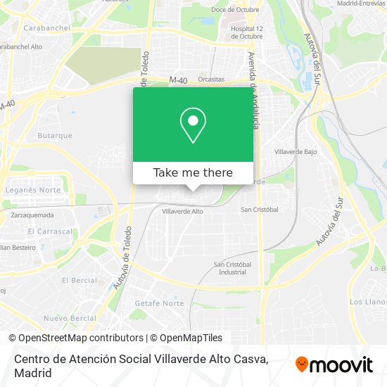 mapa Centro de Atención Social Villaverde Alto Casva