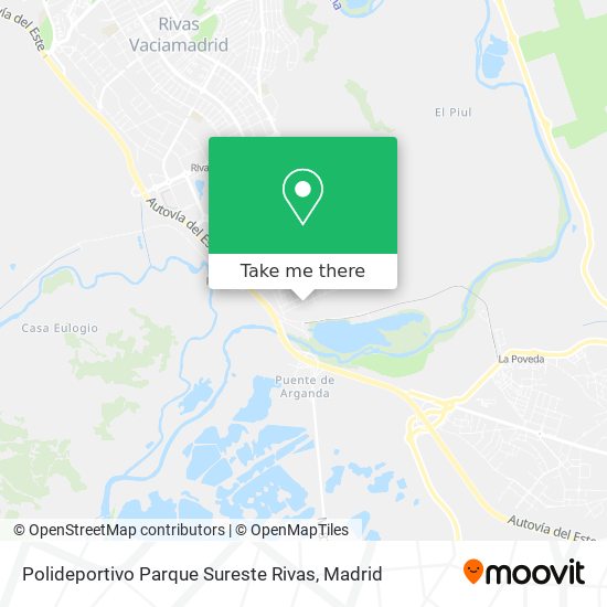 mapa Polideportivo Parque Sureste Rivas