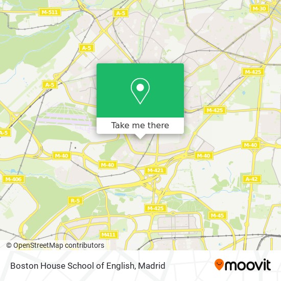 Boston House School of English map