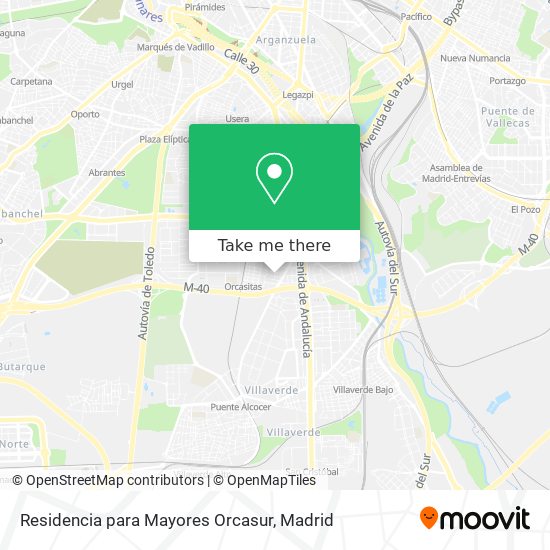 mapa Residencia para Mayores Orcasur