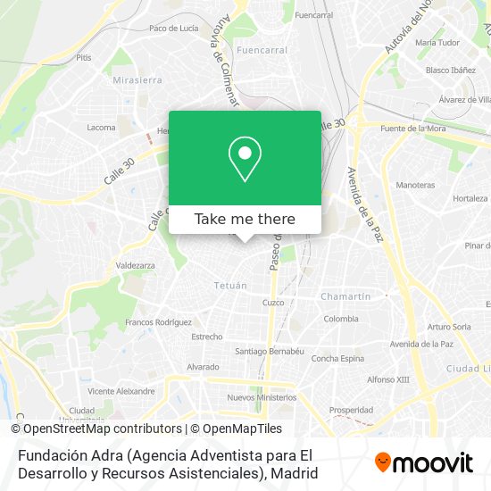 Fundación Adra (Agencia Adventista para El Desarrollo y Recursos Asistenciales) map