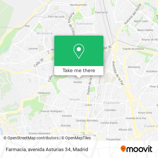 Farmacia, avenida Asturias 34 map