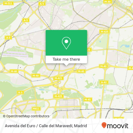 Avenida del Euro / Calle del Maravedí map