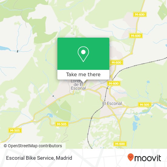 mapa Escorial Bike Service