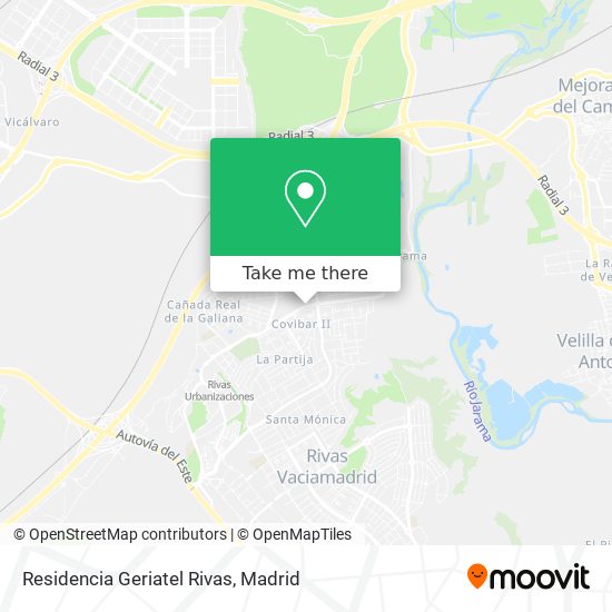 mapa Residencia Geriatel Rivas