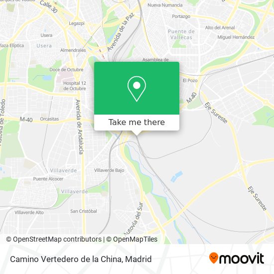 Camino Vertedero de la China map