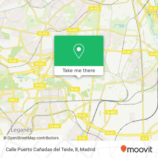 mapa Calle Puerto Cañadas del Teide, 8