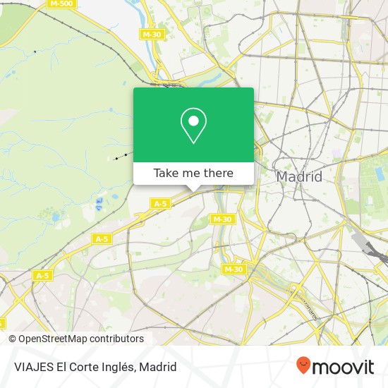 VIAJES El Corte Inglés map