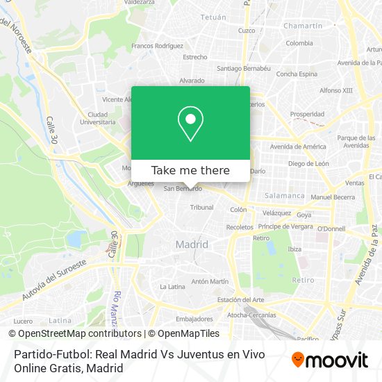 mapa Partido-Futbol: Real Madrid Vs Juventus en Vivo Online Gratis