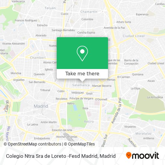 Colegio Ntra Sra de Loreto -Fesd Madrid map