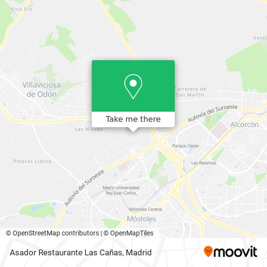 mapa Asador Restaurante Las Cañas