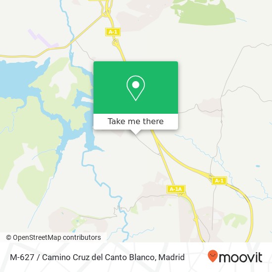 M-627 / Camino Cruz del Canto Blanco map